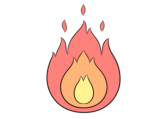 fire drawing tutorial