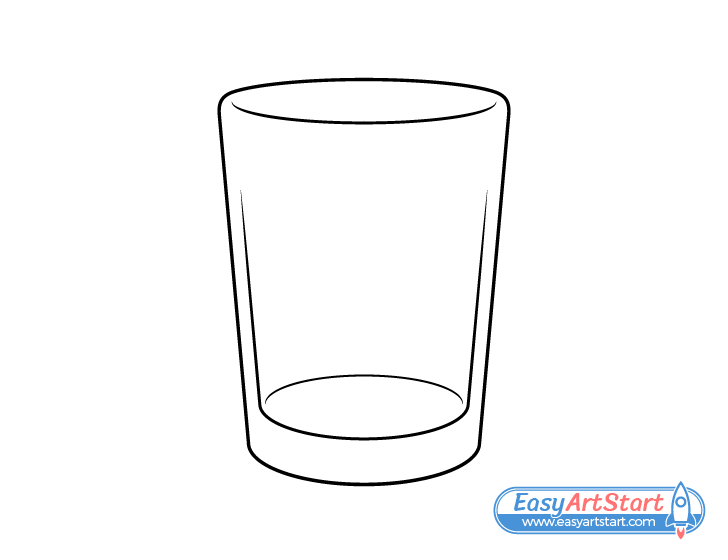 glass of water sides drawing