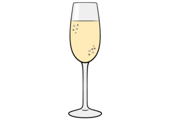 champagne glass drawing tutorial