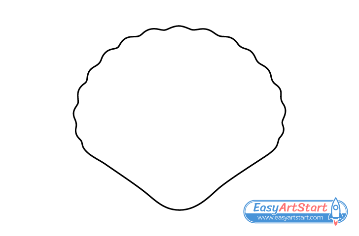 seashell outline drawing seashell outline drawing