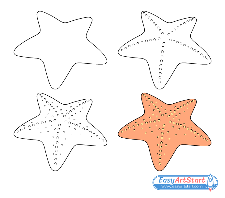 starfish drawing step by step starfish drawing step by step